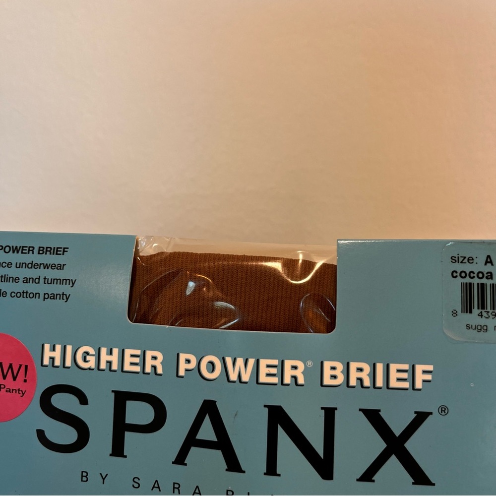 SPANX Women High Waisted Panty Sz A XS S Cocoa Power Brief 234 NEW Cotton Shaper - Picture 3 of 5
